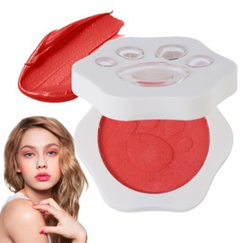 Matte Cheek Blush - Double Use Lip And Cheek Mud | Natural Blush Cream With Cat Claw Design For Stage Makeup Daily Use Travel Use
