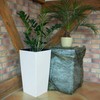 S size White URBI 32 cm tall plastic flower pot
