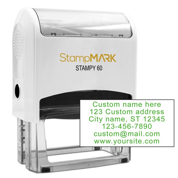 StampMark Customized Office Self Inking Stamp - 6-Lines - XX-Large
