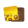 1 x Pretty Sunflowers Coaster - Yellow Flowers Field Summer