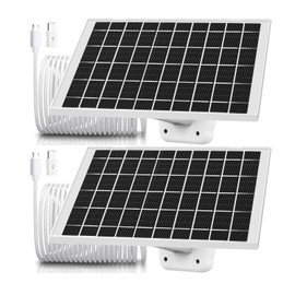2 Pack USB Solar Panel A200 Charger Compatible with Tapo SolarCam C403, Tapo SolarCam 2K, TP-Link Tapo TC82 MagCam C425 C403, Tapo C420 C400 Security Camera Outdoor 5V 7W, IP65 Weatherproof Adjustable