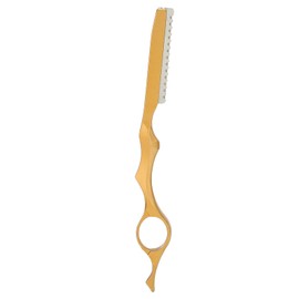 Hair Styling Thinning, Hair Thinning Razor, Hair Texturizing Razor, Hair Styling Razor with Stainless Steel Material and Ergonomic Design for Thinning Bangs Shaving and Cutting Hair (gold)