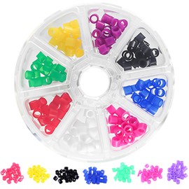 160 Pcs Dental Code Rings, 6mm Silicone Non-Toxic Orthodontic Rings Accessory, 8 Vibrant Colors, Autoclavable Instrument Identification System for Dental Clinics