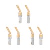 6 Pcs Gold Plated 4mm Banana U Fork Y Spade
