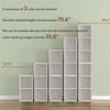 Homes: Inside + Out Apexa 4-Cube Storage Organizer Shelves, Stackable