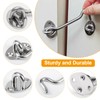 4 Inch Hook and Eye Latch Silver, 2 Pcs Stainless
