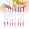 8pcs Crochet Hooks Curved Soft Handle Comfortable Portable Knitting Tool