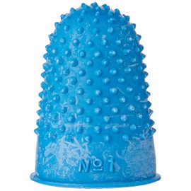 Quality Thimblette Rubber for Note-counting Page-turning Size 1 Medium Blue Ref 265486 [Pack of 10]