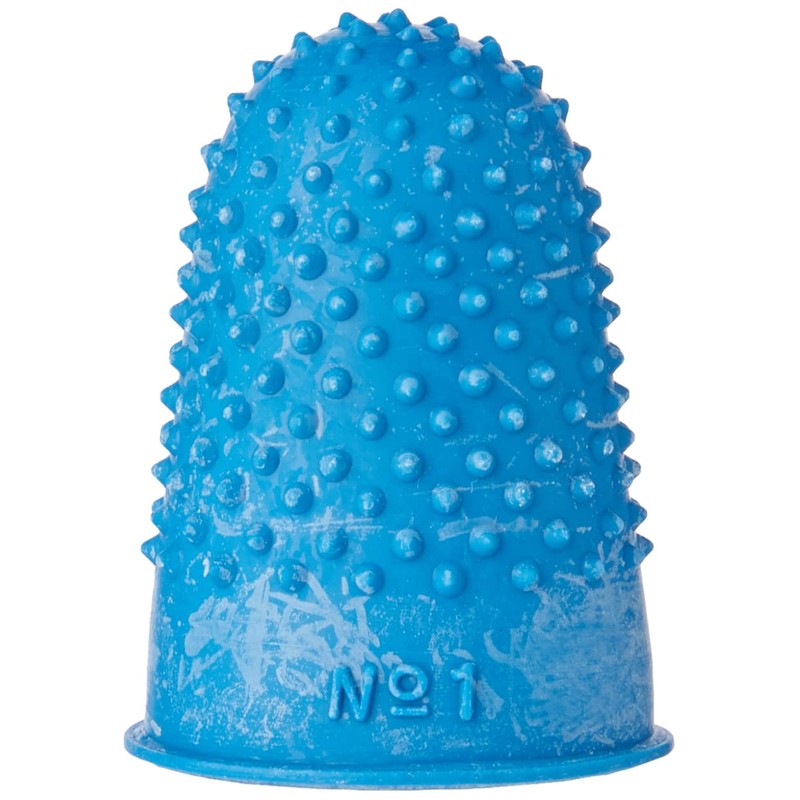 Quality Thimblette Rubber for Note-counting Page-turning Size 1 Medium Blue
