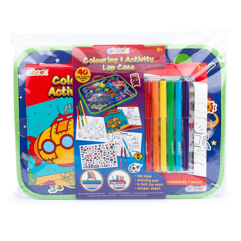 abeec Colouring & Activity Lap Case Blue | Kids Travel