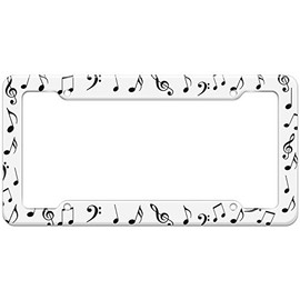 Graphics and More Blank Music Musical Note Treble Clef Pattern License Plate Frame