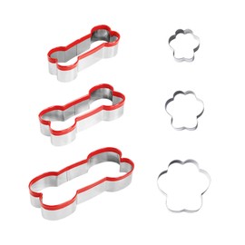 3 Stück Knochenformen Und 3 Stück Hundepfotenformen, Ausstechformen Aus Edelstahl, Backwerkzeuge, Niedliche Ausstechformen