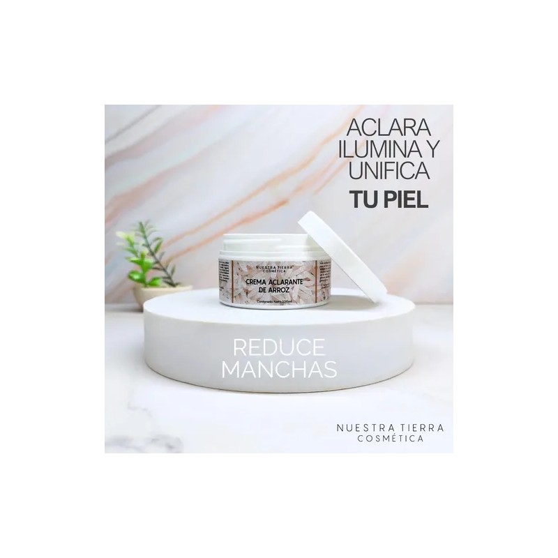 Crema Aclarante Arroz Niacinamida/tranexámico Codos/rodillas Todo Tipo De Piel Día/noche