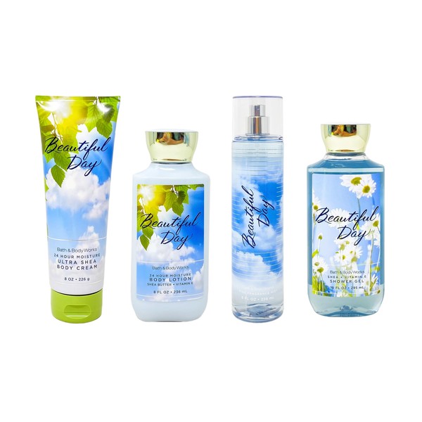 Bath and Body Works Beautiful Day Gift Set of Shower Gel, Lotion, Mist and Body Cream by N/A