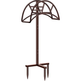 TomCare Garden Hose Holder Detachable Metal Water Hose Holder Hose Hanger Heavy Duty Free Standing Hose Storage Stand for Outside, Bronze