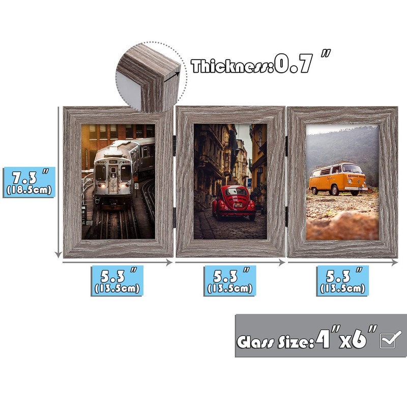 Frametory, Triple Hinged Picture Frame - Made to Display Pictures,