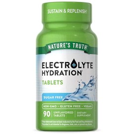 Natures Truth Tabletas De Electrolitos  Sin Azúcar  90 Unidades  Suplemento De Hidratación Vegano, Sin Ogm Y Sin Gluten  Con Minerales                