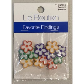 Le Bouton Favorite Findings Rainbow Daisy Dots buttons #B010
