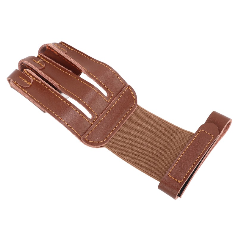 Archery Glove Cowhide Protective 3 Finger Guard Finger Tab Glove