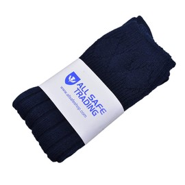 Allsafe Traders - Manguera cuadrada escocesa para hombre, calcetines acanalados para tallas de zapatos de Estados Unidos, Azul marino, M