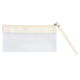 Tamaki Clear Pencil Pouch, Clear Pencil Case Bags for Kids, Clear Make Up Pouch Bag, 1 Pack (White)