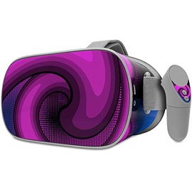 Decal Style Skin Wrap Compatible with Oculus Go Headset - Alecias Swirl 01 Purple (Oculus NOT Included)