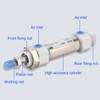 Air Cylinder Pneumatic SMC Type Screwed Piston Rod 2 Action
