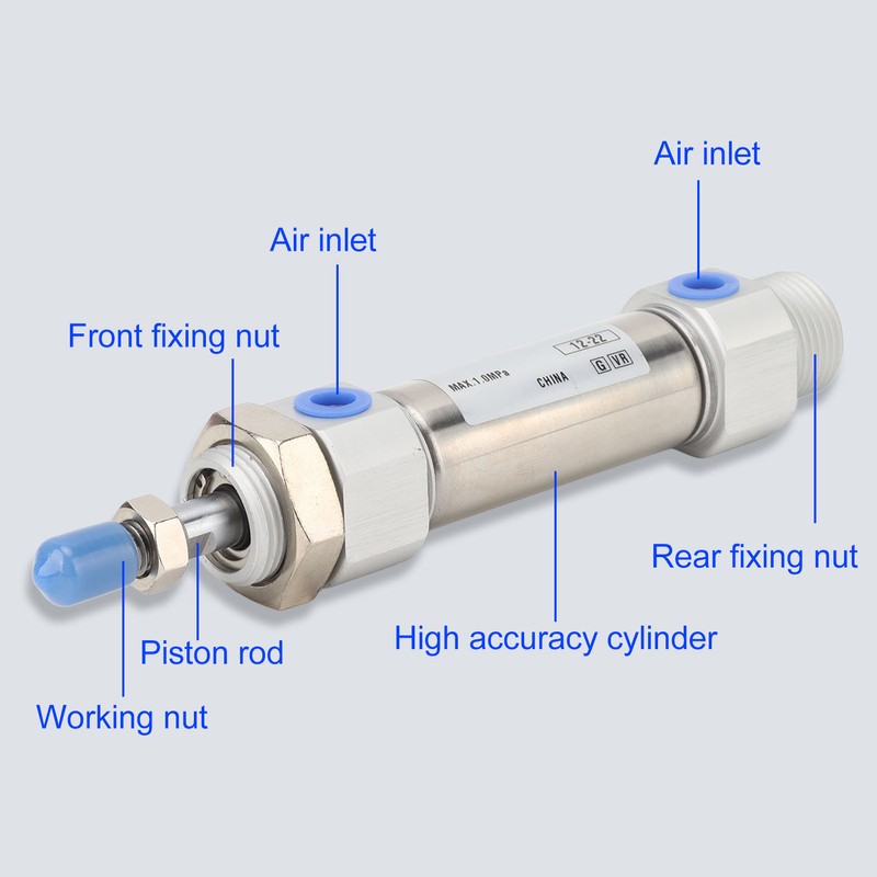 Air Cylinder Pneumatic SMC Type Screwed Piston Rod 2 Action