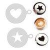 SHOWERORO Stainless Latte Art Molds Heart Star Stencils Latte Coffee