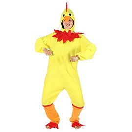 Foxxeo Yellow Chicken Costume for Women - Size S to XXL - Chicken Costume Chicken Costume Chicken Rooster Bird Hen Men Yellow Size M
