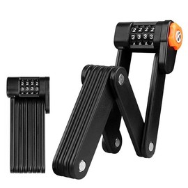TUNEZ® Folding Bike Lock High Security Lever Hardened Alloy Steel 8 Joints Anti-Theft Bicycle Password Lock 85cm Long Foldable Bike Lock for Bicycle/Mountain Bike/Electric Bike/Motorcycle