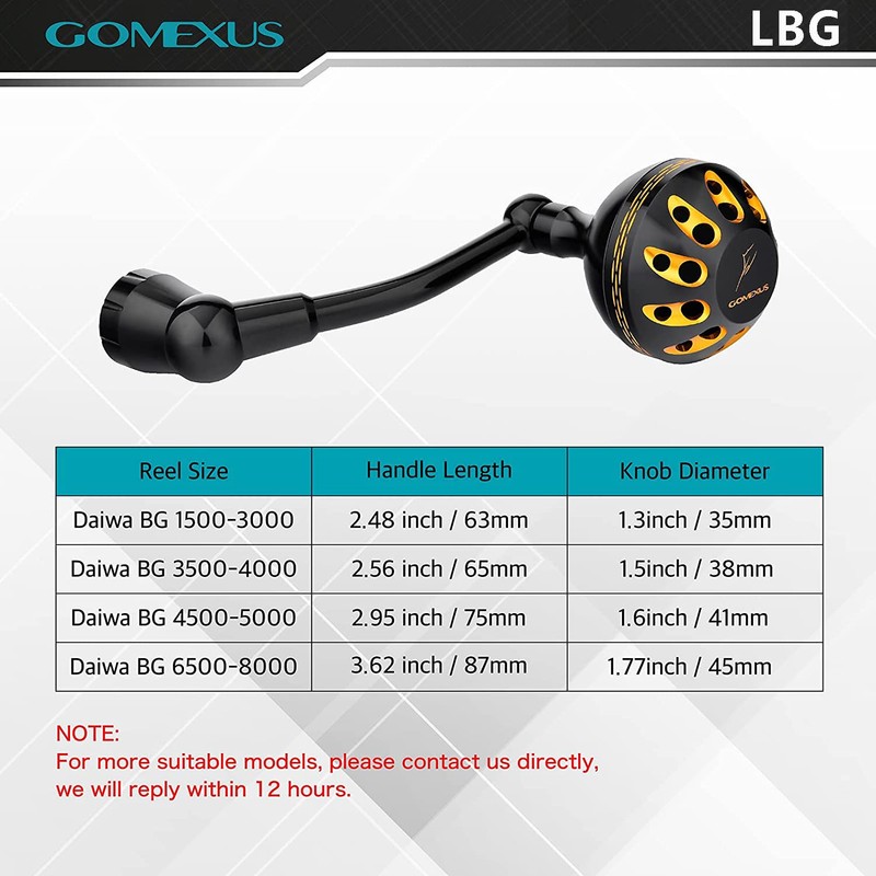 GOMEXUS Power Handle Fishing Reel Grip for Daiwa BG 6500-8000