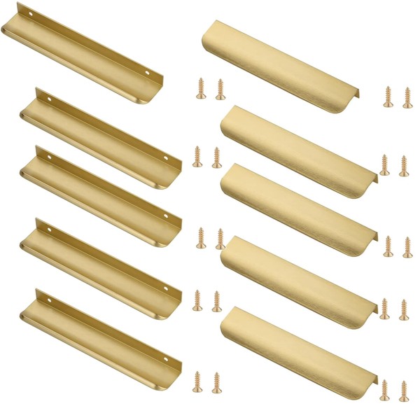 JNRFTY 10 Pack Cabinet Pulls Hidden Drawer Pulls Handle Aluminum