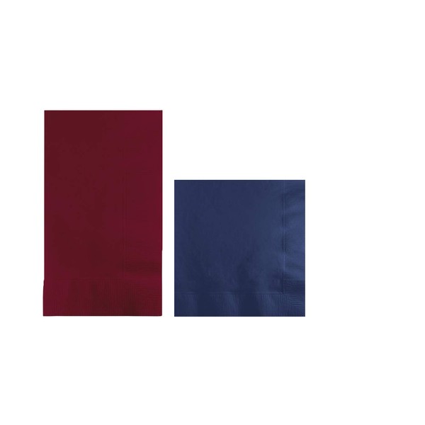 Converting Paper Bulk Party Napkin Bundle, 100 Burgundy Dinner and