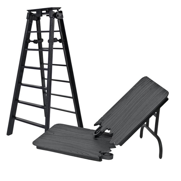 Black Table & Ladder Set for Wrestling Action Figures