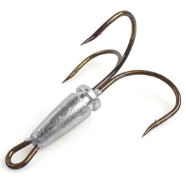 Snagging Hooks Snagging Weighted Treble Hooks 6pcs Fishing Hooks Large Weighted Treble Bunker Snag Fishing Hooks for Baitfish Trout Bass 1.02oz 1.4oz 1.9oz 2.8oz(12/0(1.9oz) - 6pcs)