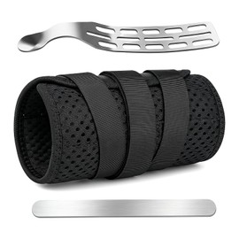 Muñequera De Soporte, Muñequera Ajustable Con 2 Soportes, Soporte Ligero Y Transpirable, para el dolor, el túnel carpiano, la artritis, la tendinitis, las fracturas, etc., (negro - derecha)