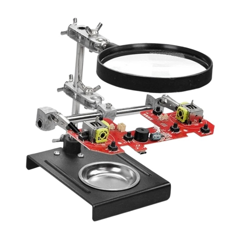 Generic Helping Hand Soldering Station with Magnifier Solder Holder for