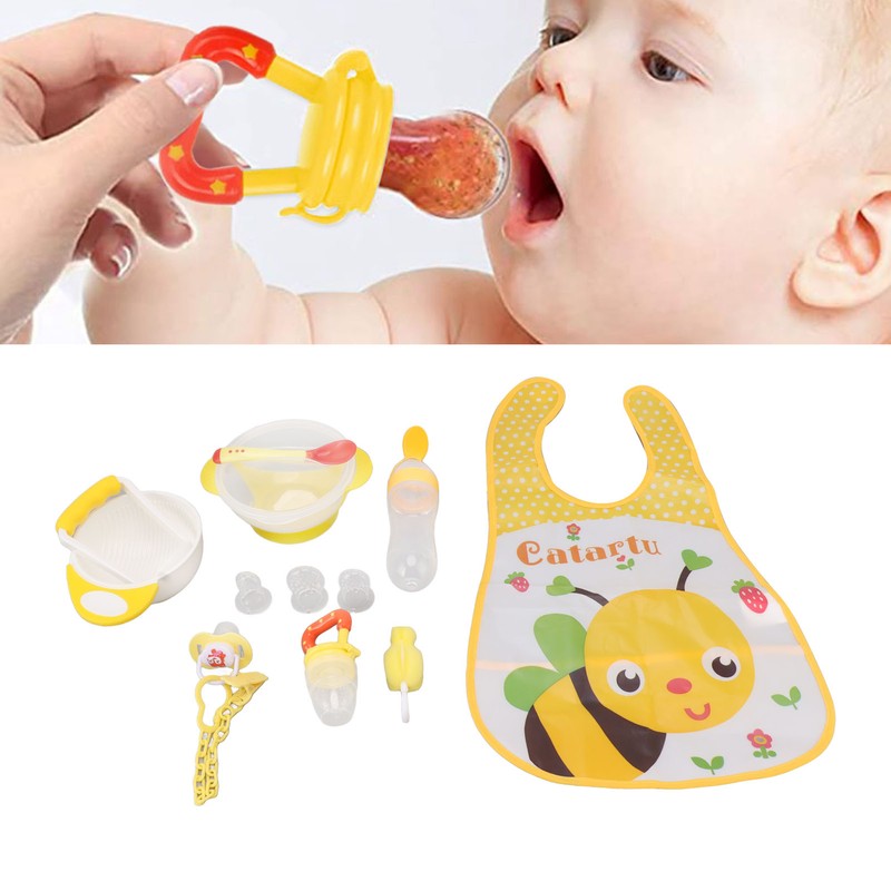 Baby Feeding Set Safe PP Silicone Compact Space Saving Discomfort