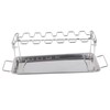 Chicken Leg Grill Rack with Drip Pan Stainless Steel Roaster