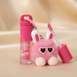 Brillo Labial Shimer Mocallure Con Llavero Conejito                                                                                                   