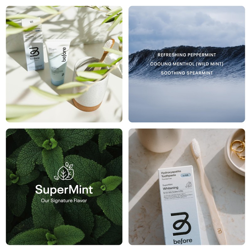 Before | Fluoride Free n-HA Whitening Toothpaste | Natural, Nano