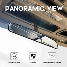 UNIGT Panoramic Convex Ranger Rear View Mirrors Compatible with 2017-2025 Polaris Ranger 500 570 900 XP 1000 XP/Crew Mirrors Factory Present Drop Down Mounting Tab