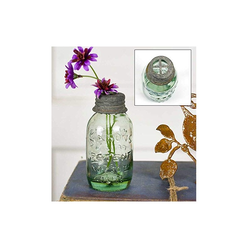 CTW Home Collection Small Mason Jar with Flower Frog