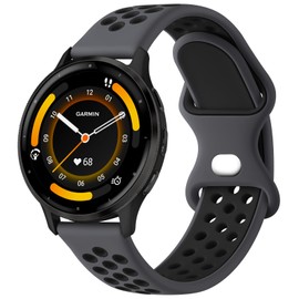 Meliya Bands Compatible with Garmin Vivoactive 4 Watch Band, Garmin Venu 3 / Venu 2 Watch Band Women Men, Soft Silicone Sport Replacement Strap for Garmin Venu 3, Venu 2, Vivoactive 4, Forerunner 745