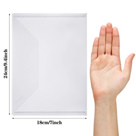 21 Pieces Clear Stamp and Die Cut Storage Bag Pockets Scrapbooking Storage Envelopes for DIY Card Making (Die Cut Not Included)(7 x 9.4 Inch)