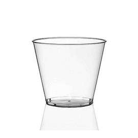 Kaya Plastic Crystal Cups- 9 oz. | Clear | Round | 20 Pcs.