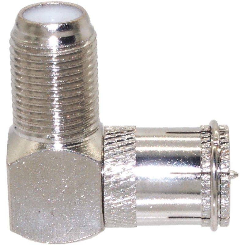 Audiophan F-Type Contact Plug L Shape Screw Male - Female