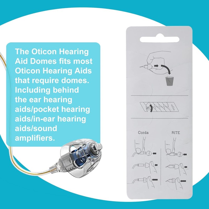 Open Domes Double Vent Hearing Aid for Oticon Replacements, 6mm