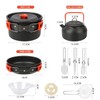 VIPITH 13Pcs Camping Cookware Set, Orange, Aluminum Alloy & Stainless